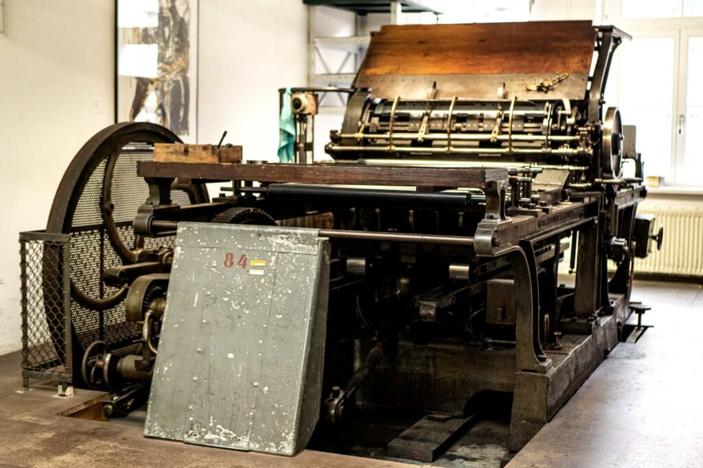 Collotype printing press