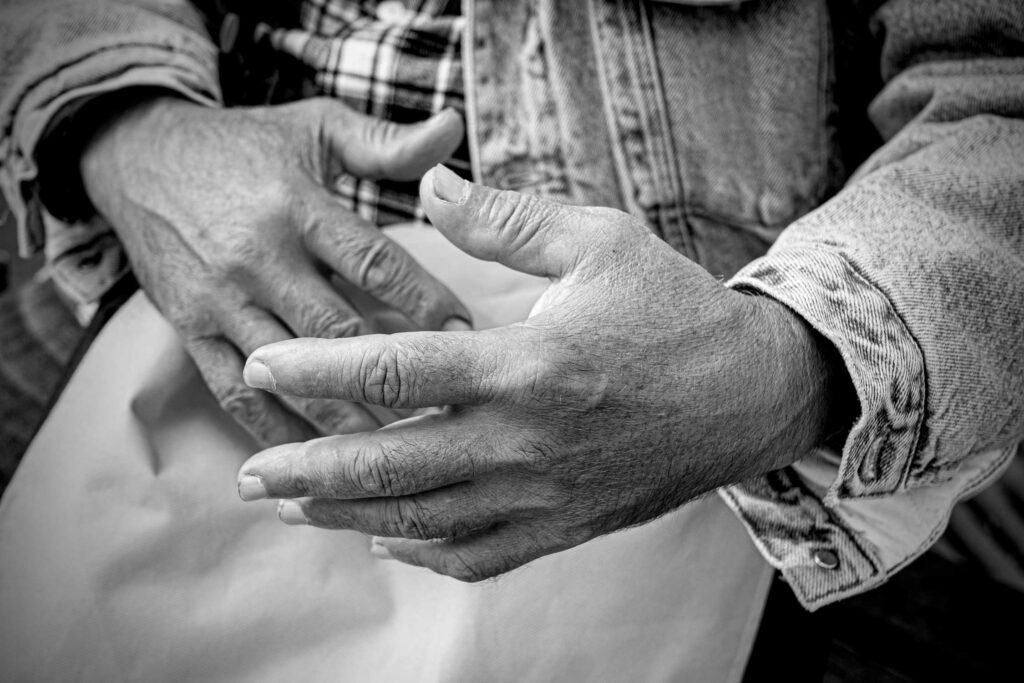 Hands - Black and white photography