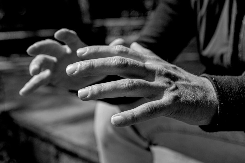 Hands - Black and white photography