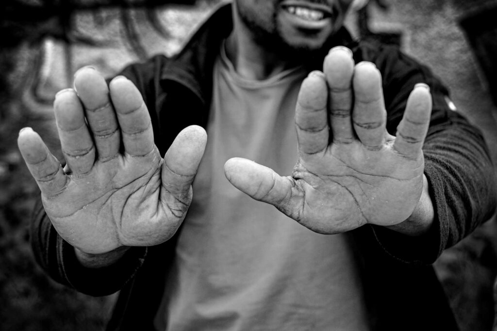 Hands - Black and white photography