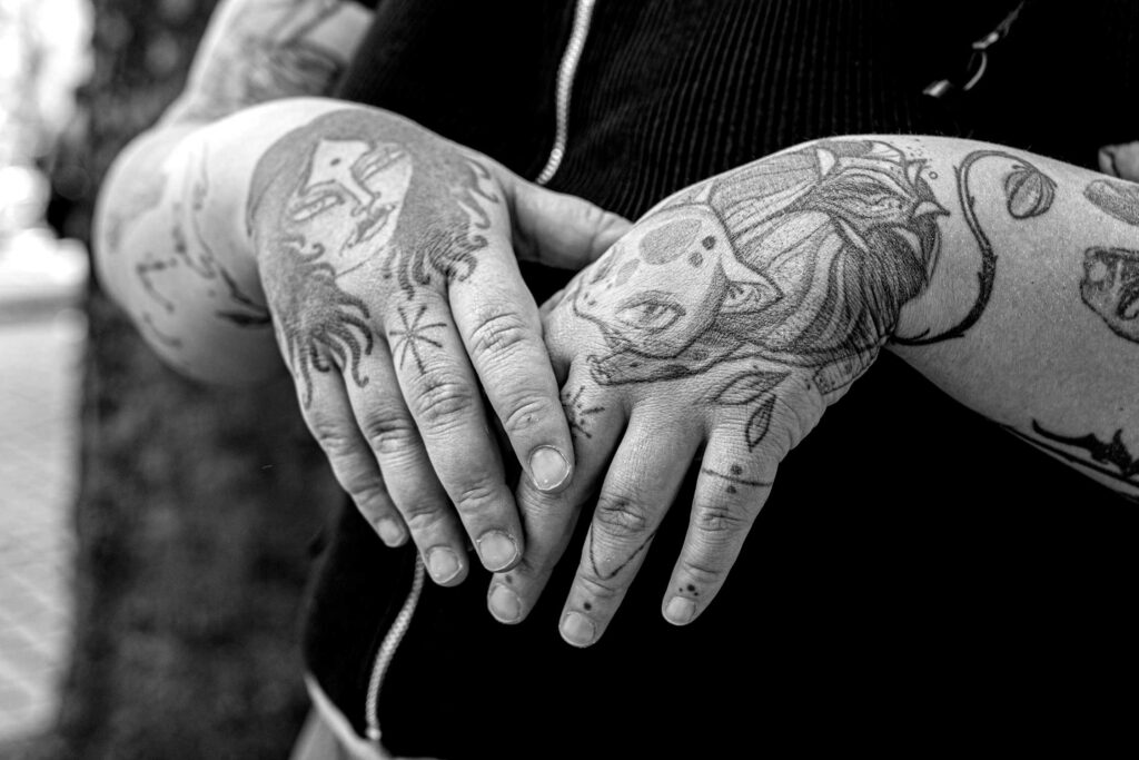 Hands - Black and white photography