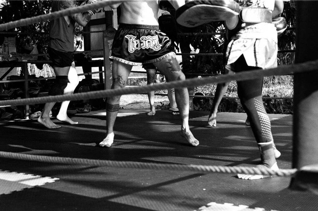 Padwork in the Ring. / Sitjemam Gym - Pai - Thailand / February 2024